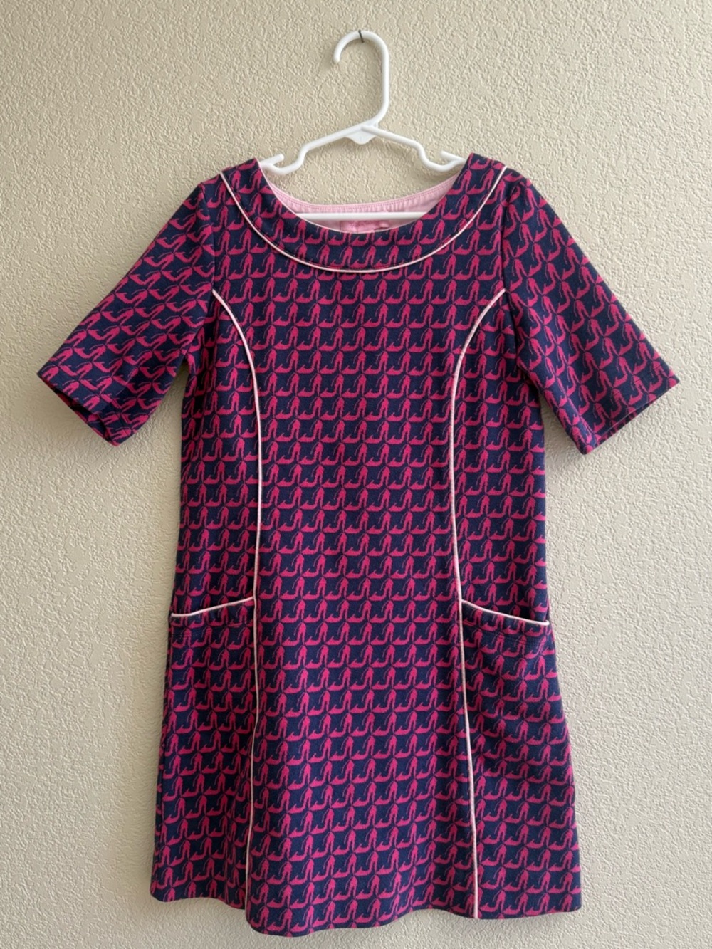 Lilly Pulitzer Dress With High Heel Pattern And Pockets Kids Size Large